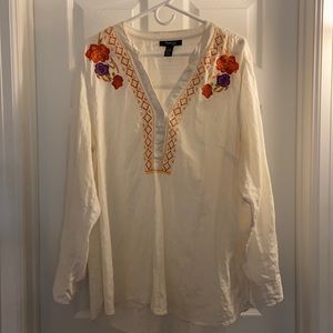 Embroidered Pullover Blouse